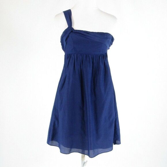Blue ANN TAYLOR LOFT one shoulder dress 0 - Picture 1 of 8